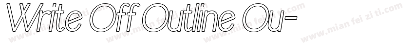 Write Off Outline Ou字体转换